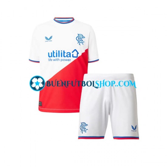 Camiseta de Fútbol Rangers 2022-2023 Segunda Equipación Manga Corta Niño