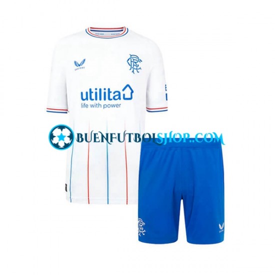 Camiseta de Fútbol Rangers 2023-2024 Segunda Equipación Manga Corta Niño