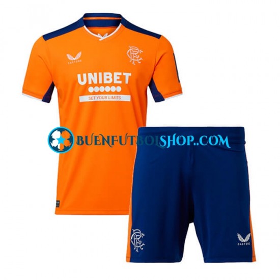 Camiseta de Fútbol Rangers 2022-2023 Tercera Equipación Manga Corta Niño