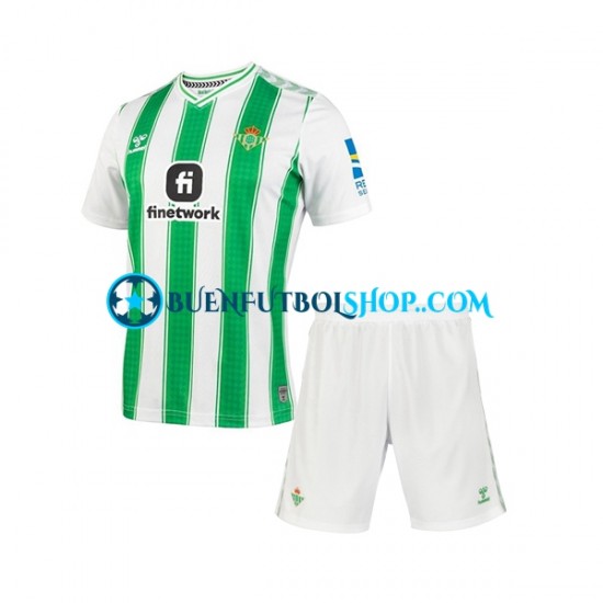 Camiseta de Fútbol Real Betis 2023-2024 Primera Equipación Manga Corta Niño