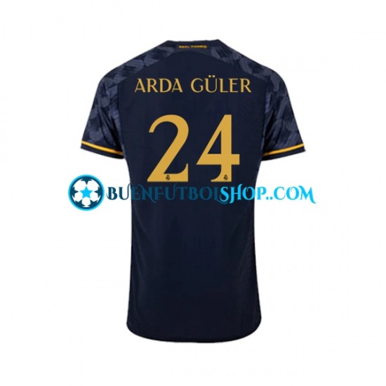 Camiseta de Fútbol Real Madrid Arda Guler 24 2023-2024 Segunda Equipación Manga Corta Hombre