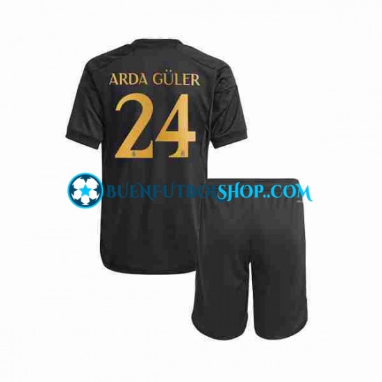 Camiseta de Fútbol Real Madrid Arda Guler 24 2023-2024 Tercera Equipación Manga Corta Niño