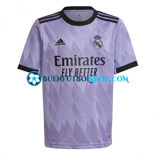 Camiseta de Fútbol Real Madrid 2022-2023 Segunda Equipación Manga Corta Hombre