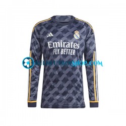 Camiseta de Fútbol Real Madrid 2023-2024 Segunda Equipación Manga Larga Hombre Camiseta de Fútbol Real Madrid 2023-2024 Segunda Equipación Manga Larga Hombre