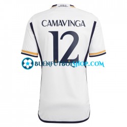 Camiseta de Fútbol Real Madrid Camavinga 12 2023-2024 Primera Equipación Manga Corta Hombre