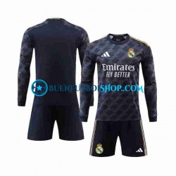 Camiseta de Fútbol Real Madrid 2023-2024 Segunda Equipación Manga Larga Niño Camiseta de Fútbol Real Madrid 2023-2024 Segunda Equipación Manga Larga Niño