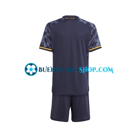 Camiseta de Fútbol Real Madrid 2023-2024 Segunda Equipación Manga Corta Niño