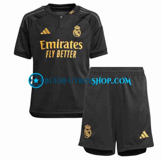 Camiseta de Fútbol Real Madrid 2023-2024 Tercera Equipación Manga Corta Niño