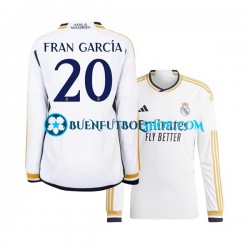 Camiseta de Fútbol Real Madrid Fran Garcia 20 2023-2024 Primera Equipación Manga Larga Hombre