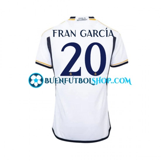 Camiseta de Fútbol Real Madrid Fran Garcia 20 2023-2024 Primera Equipación Manga Corta Hombre