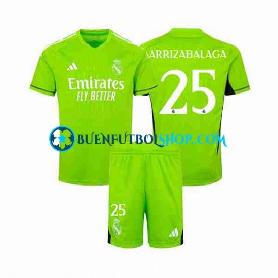 Camiseta de Fútbol Real Madrid Portero Kepa Arrizabalaga 25 2023-2024 Primera Equipación Manga Corta Niño