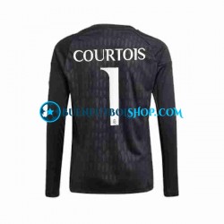 Camiseta de Fútbol Real Madrid Portero Thibaut Courtois 1 2023-2024 Segunda Equipación Manga Larga Hombre