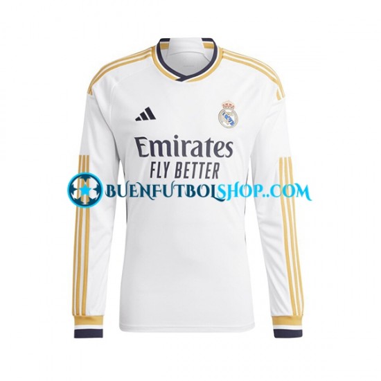 Camiseta de Fútbol Real Madrid 2023-2024 Primera Equipación Manga Larga Hombre