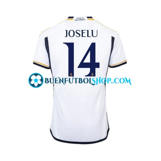 Camiseta de Fútbol Real Madrid JOSELU 14 2023-2024 Primera Equipación Manga Corta Hombre