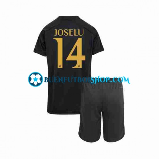 Camiseta de Fútbol Real Madrid Joselu 14 2023-2024 Tercera Equipación Manga Corta Niño