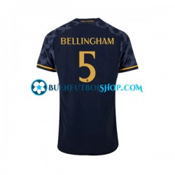 Camiseta de Fútbol Real Madrid Jude Bellingham 5 2023-2024 Segunda Equipación Manga Corta Hombre