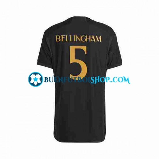 Camiseta de Fútbol Real Madrid Jude Bellingham 5 2023-2024 Tercera Equipación Manga Corta Hombre