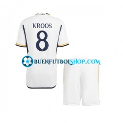 Camiseta de Fútbol Real Madrid Kroos 8 2023-2024 Primera Equipación Manga Corta Niño