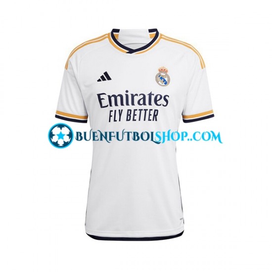 Camiseta de Fútbol Real Madrid 2023-2024 Primera Equipación Manga Corta para Mujer