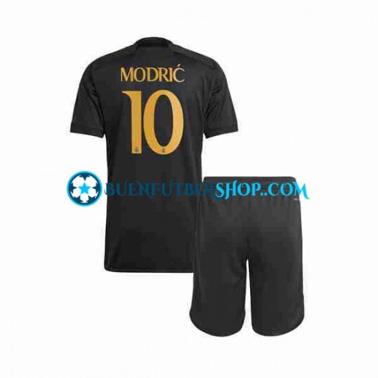 Camiseta de Fútbol Real Madrid Luka Modric 10 2023-2024 Tercera Equipación Manga Corta Niño