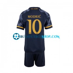 Camiseta de Fútbol Real Madrid Modric 10 2023-2024 Segunda Equipación Manga Corta Niño