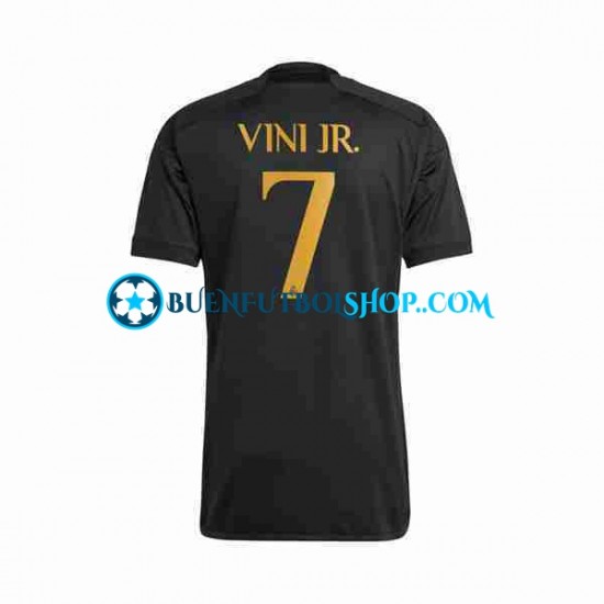 Camiseta de Fútbol Real Madrid Vini Jr 7 2023-2024 Tercera Equipación Manga Corta Hombre