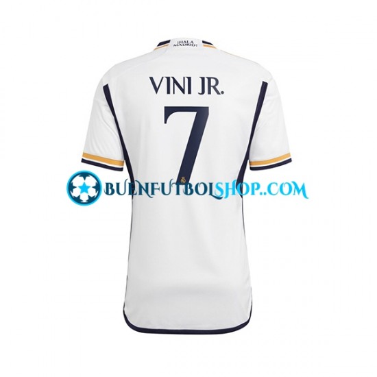 Camiseta de Fútbol Real Madrid Vinicius Junior 7 2023-2024 Primera Equipación Manga Corta Hombre