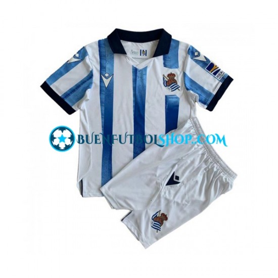 Camiseta de Fútbol Real Sociedad 2023-2024 Primera Equipación Manga Corta Niño