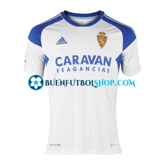 Camiseta de Fútbol Real Zaragoza 2022-2023 Primera Equipación Manga Corta Hombre