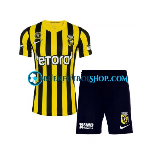 Camiseta de Fútbol SBV Vitesse 2022-2023 Primera Equipación Manga Corta Niño