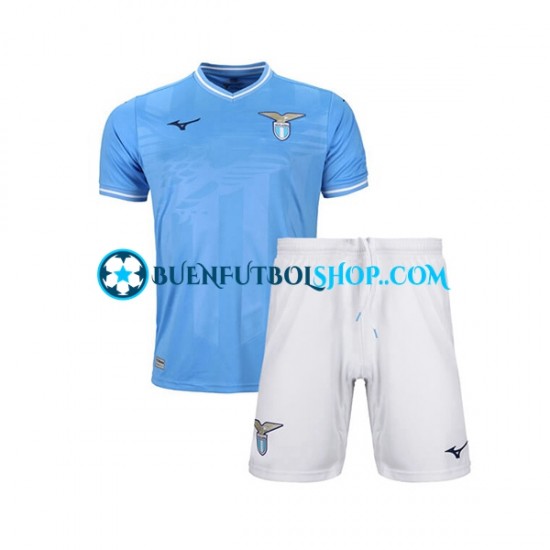 Camiseta de Fútbol SS Lazio 2023-2024 Primera Equipación Manga Corta Niño