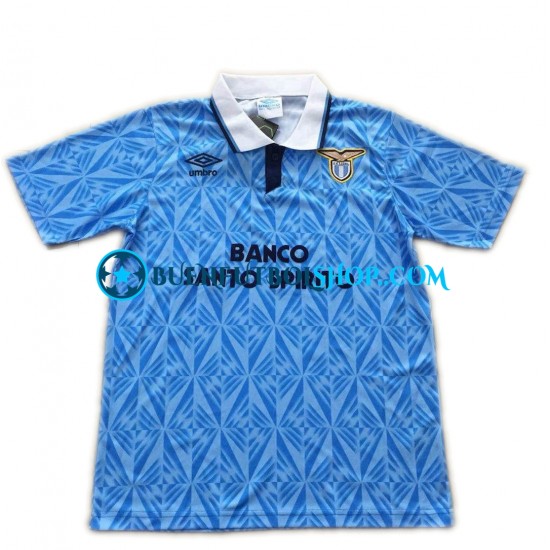 Camiseta de Fútbol SS Lazio Retro 1991 Primera Equipación Manga Corta Hombre