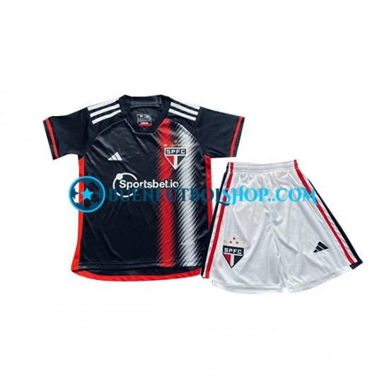 Camiseta de Fútbol Sao Paulo 2023-2024 Tercera Equipación Manga Corta Niño