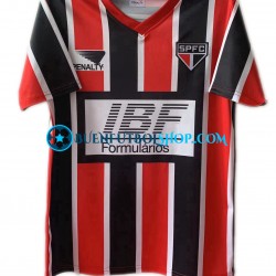 Camiseta de Fútbol Sao Paulo Retro 1991 Segunda Equipación Manga Corta Hombre