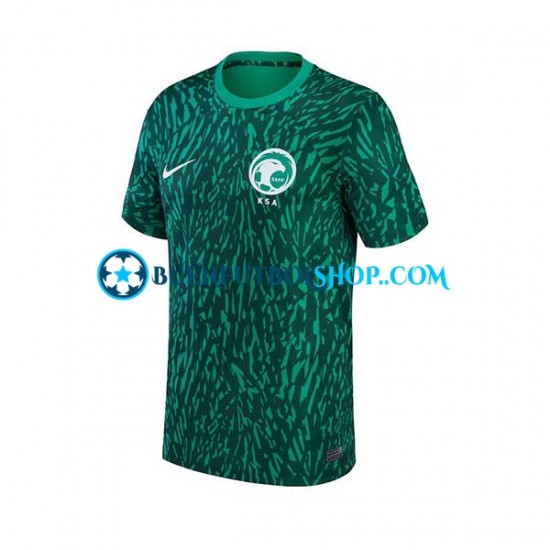 Camiseta de Fútbol Arabia Saudita World Cup 2022 Segunda Equipación Manga Corta Hombre