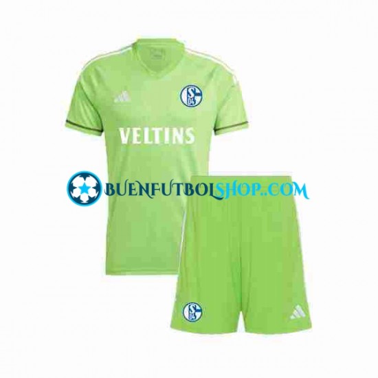 Camiseta de Fútbol Schalke 04 Portero 2023-2024 Primera Equipación Manga Corta Niño