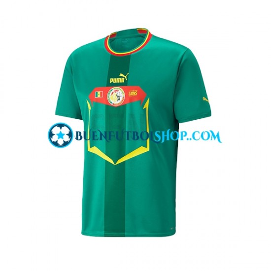 Camiseta de Fútbol Senegal World Cup 2022 Segunda Equipación Manga Corta Hombre