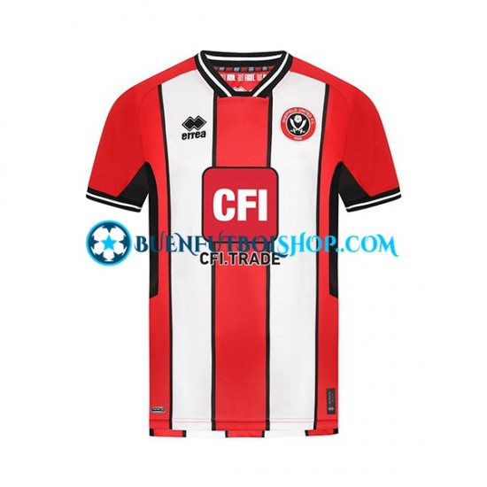 Camiseta de Fútbol Sheffield United 2023-2024 Primera Equipación Manga Corta Hombre