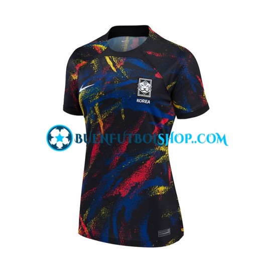 Camiseta de Fútbol Corea Del Sur World Cup 2022 Segunda Equipación Manga Corta para Mujer