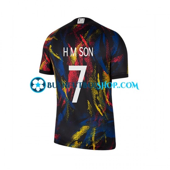 Camiseta de Fútbol Corea Del Sur Son Heung-min 7 World Cup 2022 Segunda Equipación Manga Corta Hombre