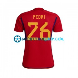 Camiseta de Fútbol España PEDRI 26 World Cup 2022 Primera Equipación Manga Corta Hombre