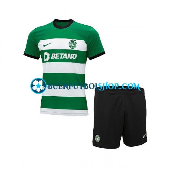 Camiseta de Fútbol Sporting CP 2023-2024 Primera Equipación Manga Corta Niño