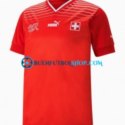 Camiseta de Fútbol Suiza World Cup 2022 Primera Equipación Manga Corta Hombre Camiseta de Fútbol Suiza World Cup 2022 Primera Equipación Manga Corta Hombre