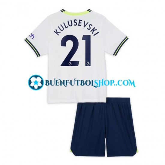 Camiseta de Fútbol Tottenham Hotspur Dejan Kulusevski 21 2022-2023 Primera Equipación Manga Corta Niño