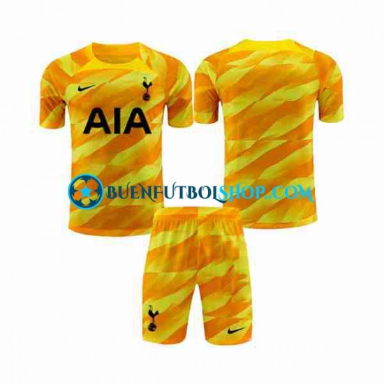 Camiseta de Fútbol Tottenham Hotspur Portero 2023-2024 Segunda Equipación Naranja Manga Corta Niño