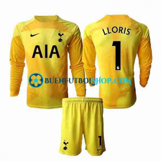 Camiseta de Fútbol Tottenham Hotspur Portero Hugo Lloris 1 2022-2023 Primera Equipación Manga Larga Niño