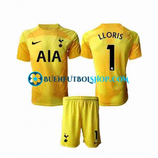 Camiseta de Fútbol Tottenham Hotspur Portero Hugo Lloris 1 2022-2023 Primera Equipación Manga Corta Niño