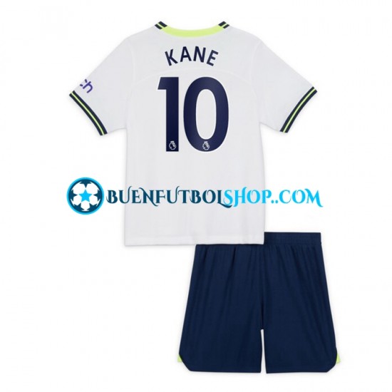 Camiseta de Fútbol Tottenham Hotspur Harry Kane 10 2022-2023 Primera Equipación Manga Corta Niño