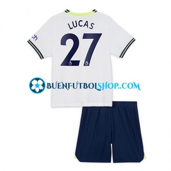 Camiseta de Fútbol Tottenham Hotspur Lucas Moura 27 2022-2023 Primera Equipación Manga Corta Niño