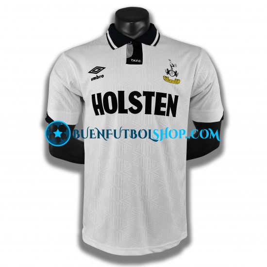 Camiseta de Fútbol Tottenham Hotspur Retro 1990 Primera Equipación Manga Corta Hombre